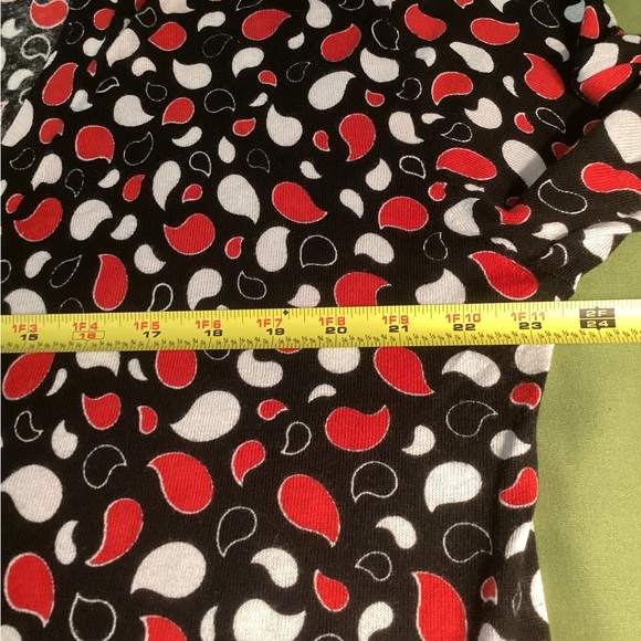 MICHAEL KORN LONG CARDIGAN Red,black & White - Picture 11 of 13